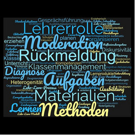 Wortwolke mit Schlagworten der berufspraktischen Ausbildung