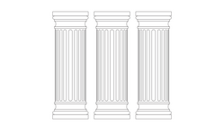 Illustration: Grafik dreier griechischer Säulen
