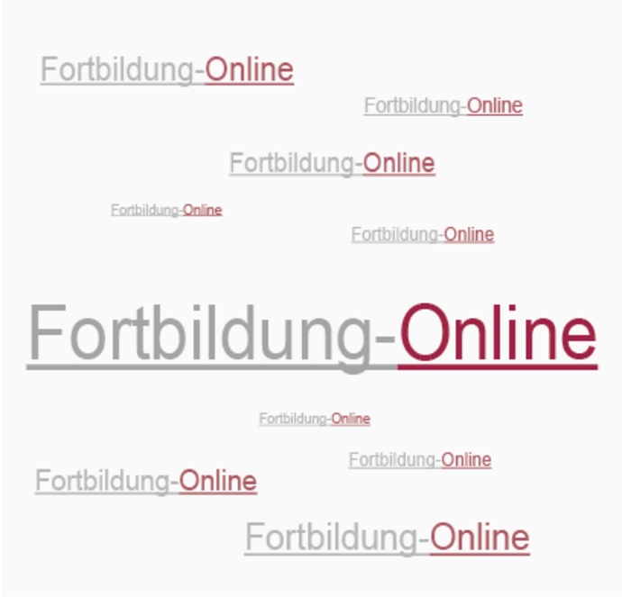 Wortwolke Fortbildung-Online