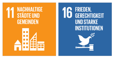 Grafiken der Strategischen Entwicklungsziele 11 und 16