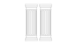 Illustration: Grafik zweier griechischer Säulen