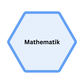 blaue Wabe mit dem Titel "Mathematik"