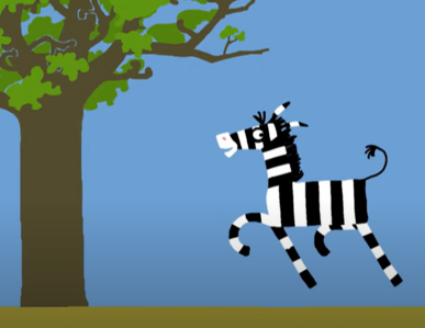 Ausschnitt aus Was ein Zebra alles kann, SWR.