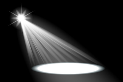 scheinwerfer v2 I Lichtkegel trifft auf Boden