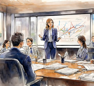 Illustration: Szene einer Forbildungsveranstaltung