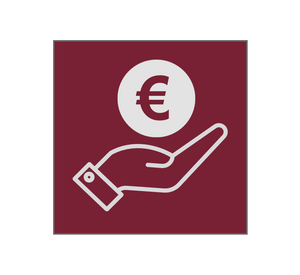 Illustration: In eine geöffnete Hand fällt eine Euromünze.