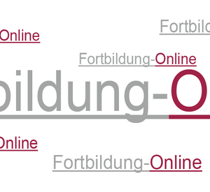 Symbolbild: Wortwolke Fortbildung-Online