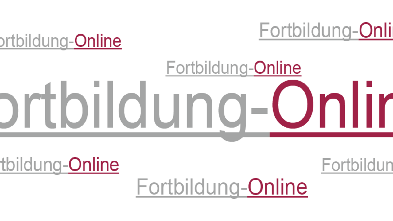 Symbolbild: Wortwolke Fortbildung-Online
