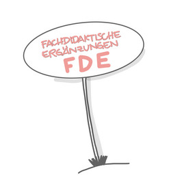 Schild mit der Aufschrift Fachdidaktische Ergänzungen FDE