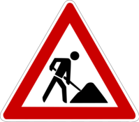 Verkehrszeichen "Baustelle"