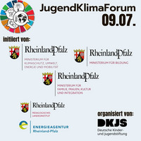 sog. Social Media Sharepic: Collage aus den Logos der beteiligten Institutionen, des Jugendklimaforums und mit plakativem Datumshinweis