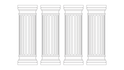 Illustration: Grafik vier griechischer Säulen