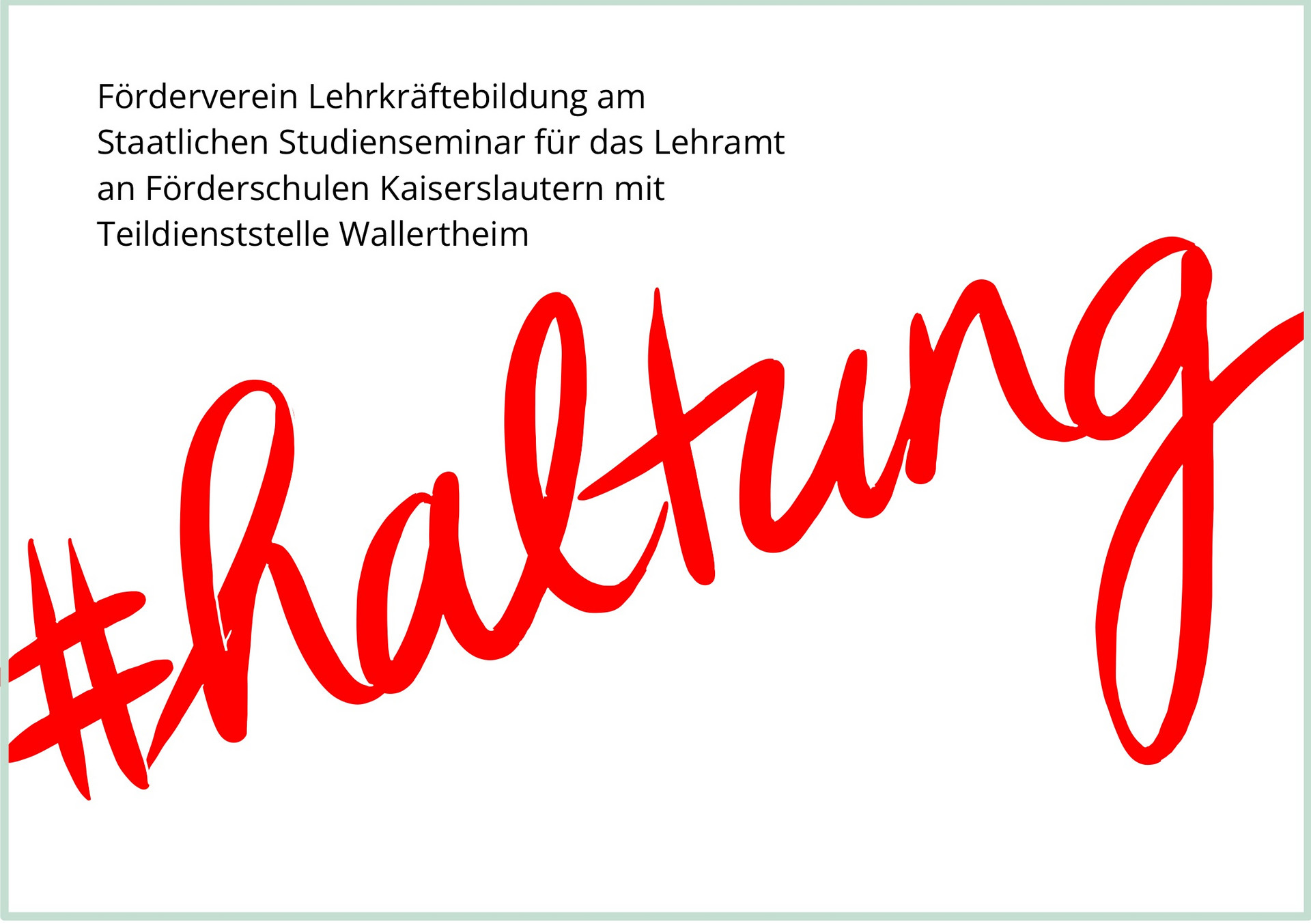 Logo des Fördervereins Lehrkräftebildung am staatlichen Studienseminar für das Lehramt an Förderschulen Kaiserslautern mit Teildienststelle Wallertheim