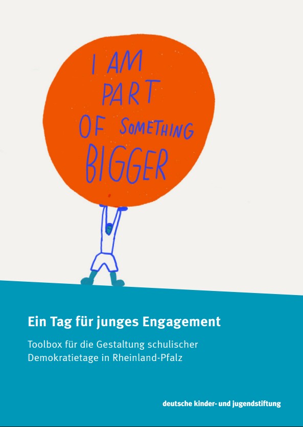 Deckblatt der Handreichung "Ein Tag für junges Engagement" der DKJS.