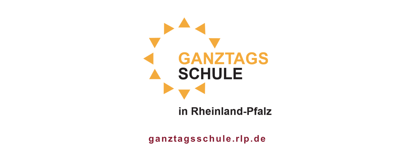 Logo Ganztagsschule Rheinland-Pfalz und URL ganztagsschule.rlp.de