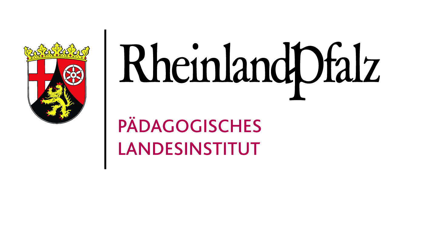 Logo des Pädagogischen Landesinstituts, Schriftzug plus Rheinland-Pfalz Wappen