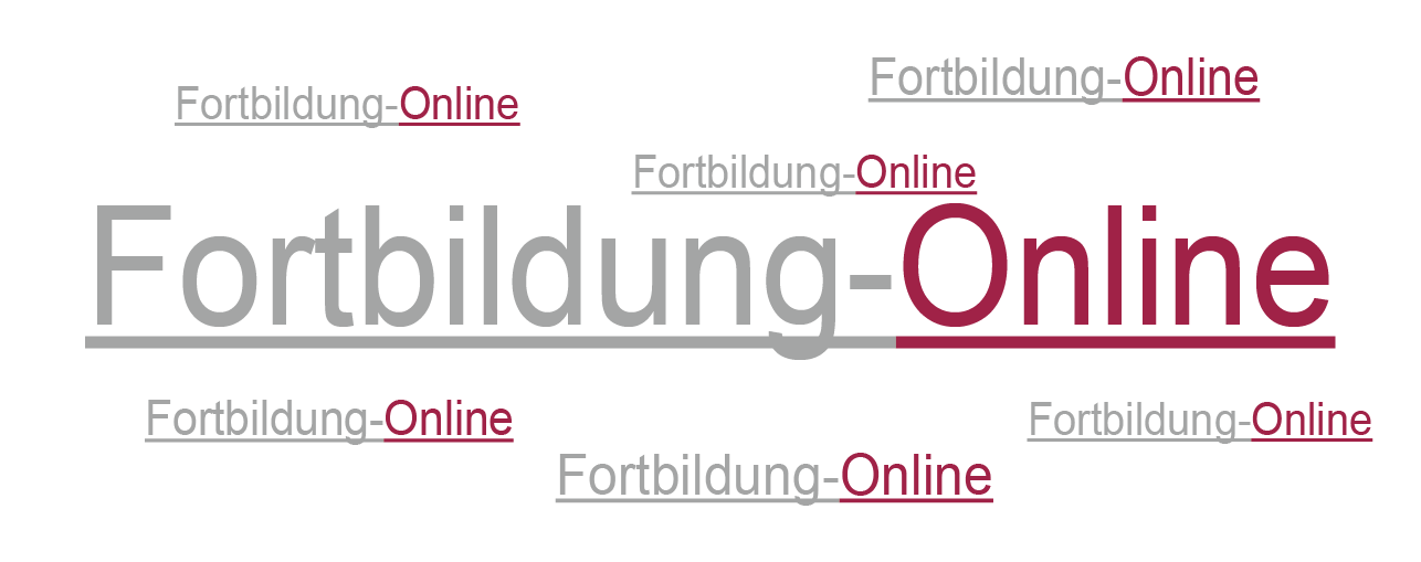 Symbolbild: Wortwolke Fortbildung-Online