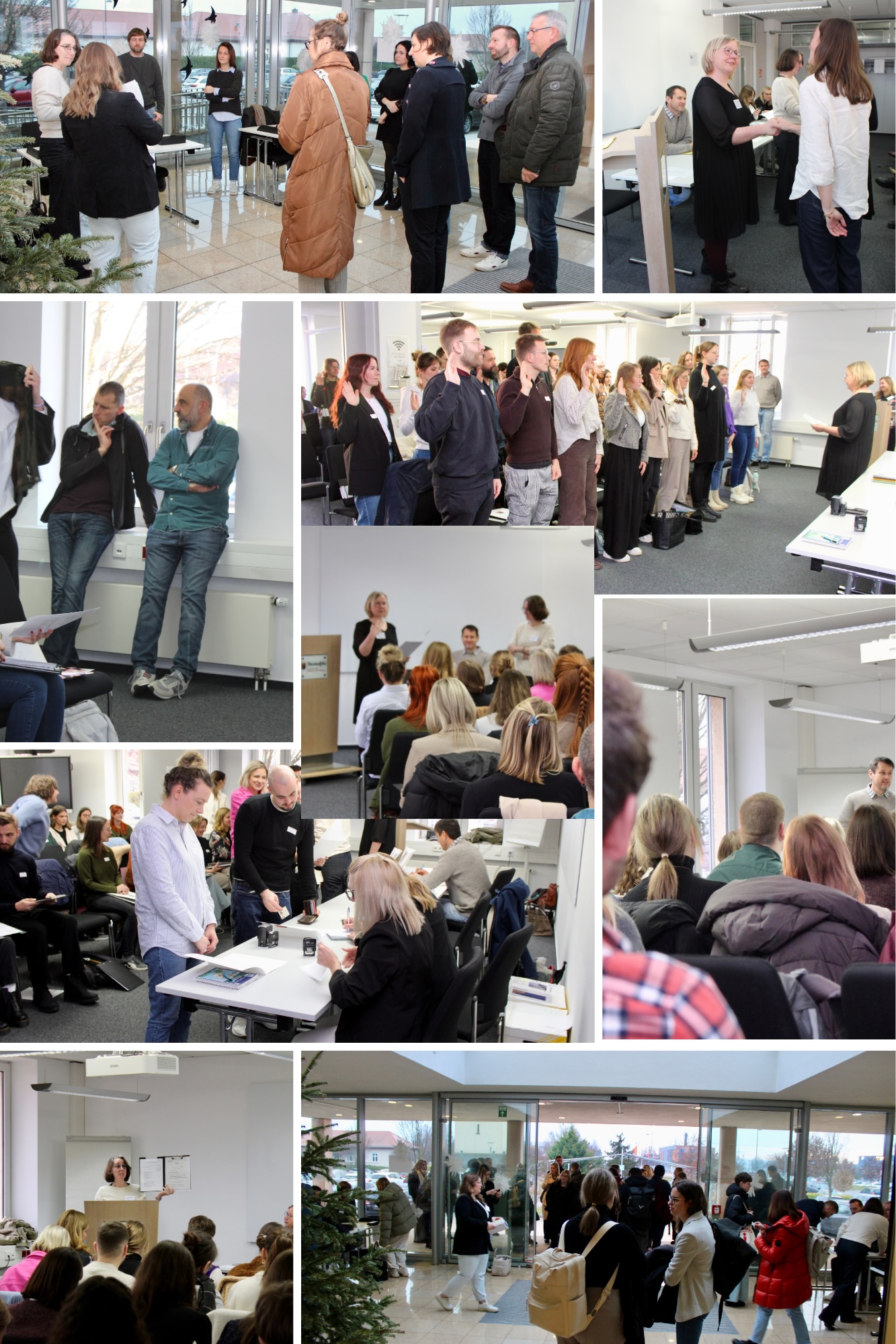 Fotocollage Ernennung und Vereidigung der Anwärterinnen und Anwärter 2026