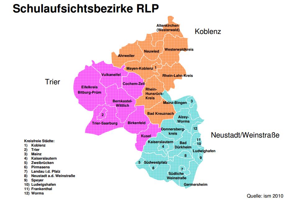 Schulaufsichtsbezirke in Rheinland-Pfalz