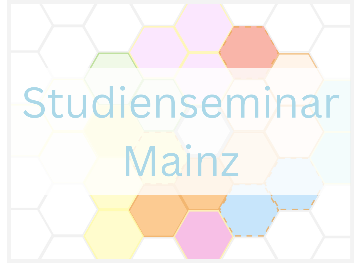 Buntes Wabenmuster mit dem Titel "Studienseminar Mainz"