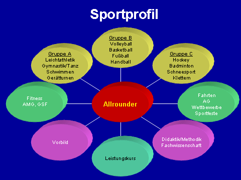 graphische Darstellung des Sportprofils