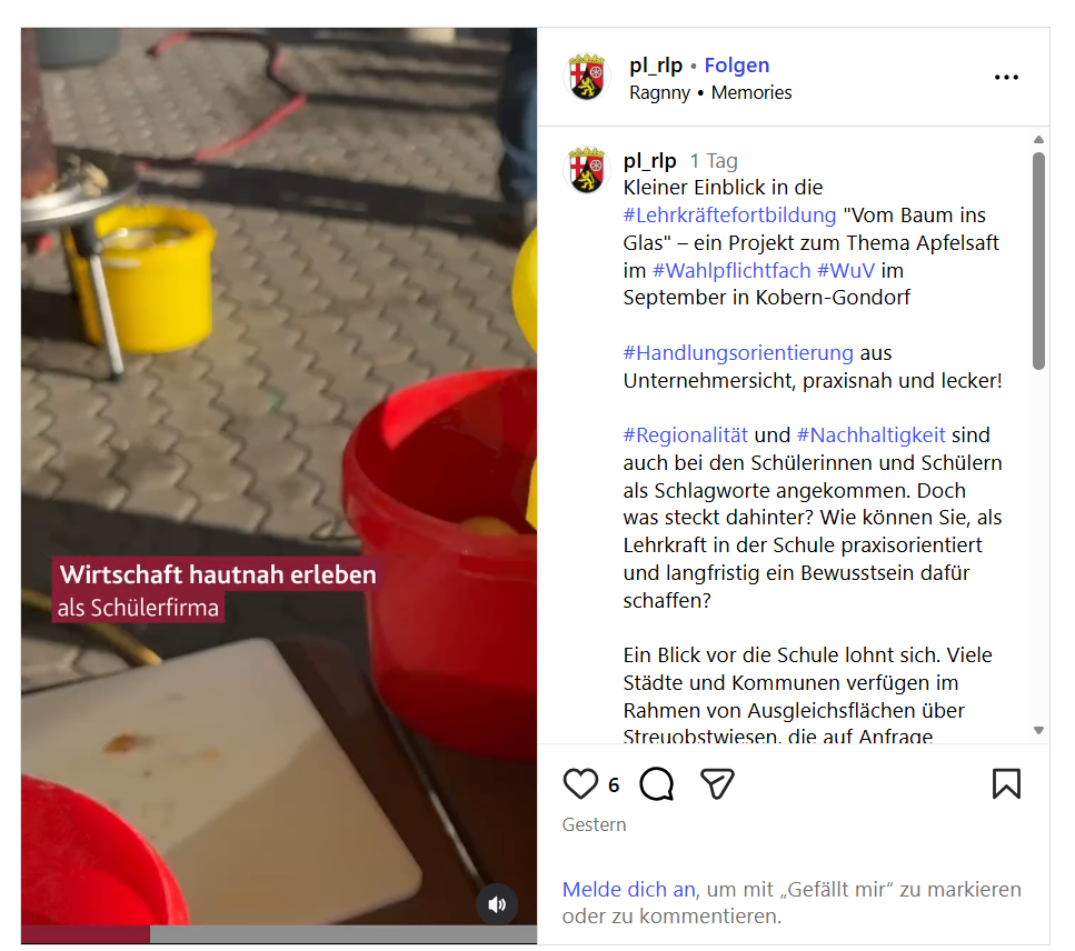 Kurzes Video zur Veranstaltung auf Instagramm (anklicken!)